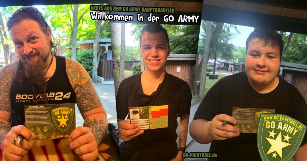Neue Mitglieder der GO ARMY Paintball Community in Brandenburg