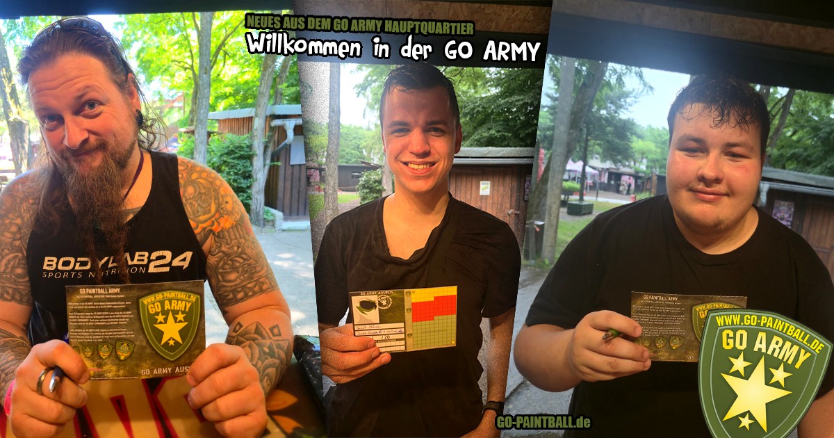 Neue Mitglieder der GO ARMY Paintball Community in Brandenburg