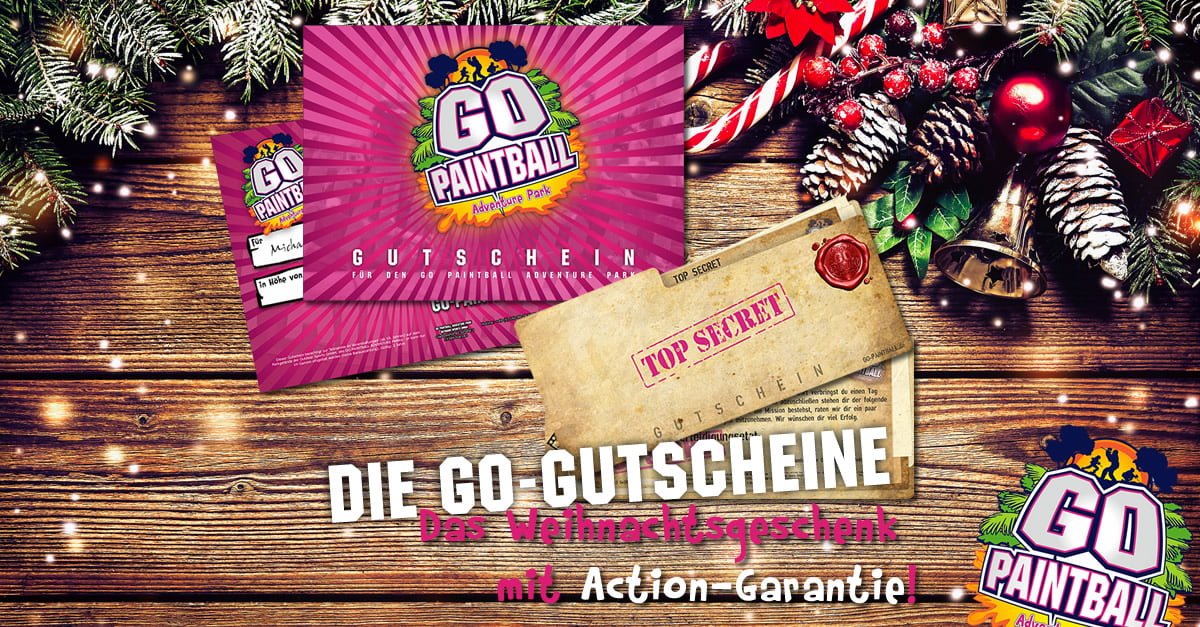 ES WEIHNACHTET! DER GUTSCHEIN MIT ACTION GARANTIE ? GO PAINTBALL