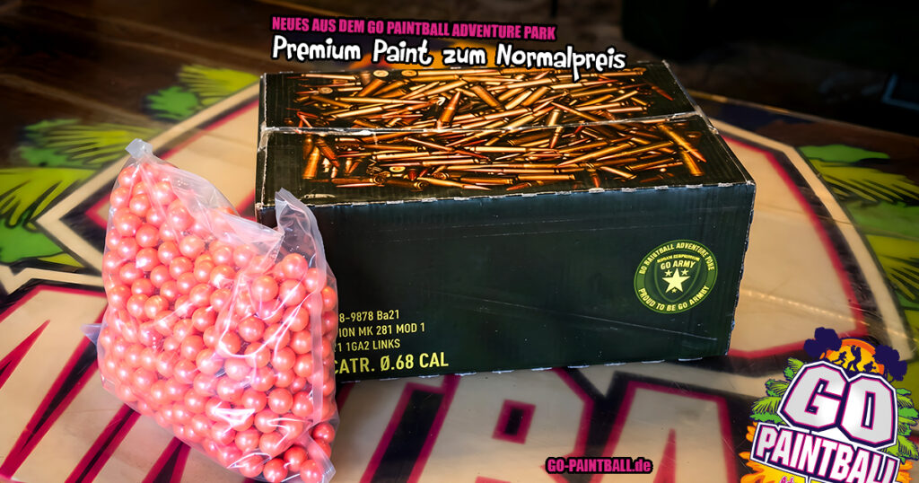 GO ARMY PREMIUMPAINT Paintballs beim Sommer-Special auf dem Spielfeld in Brandenburg