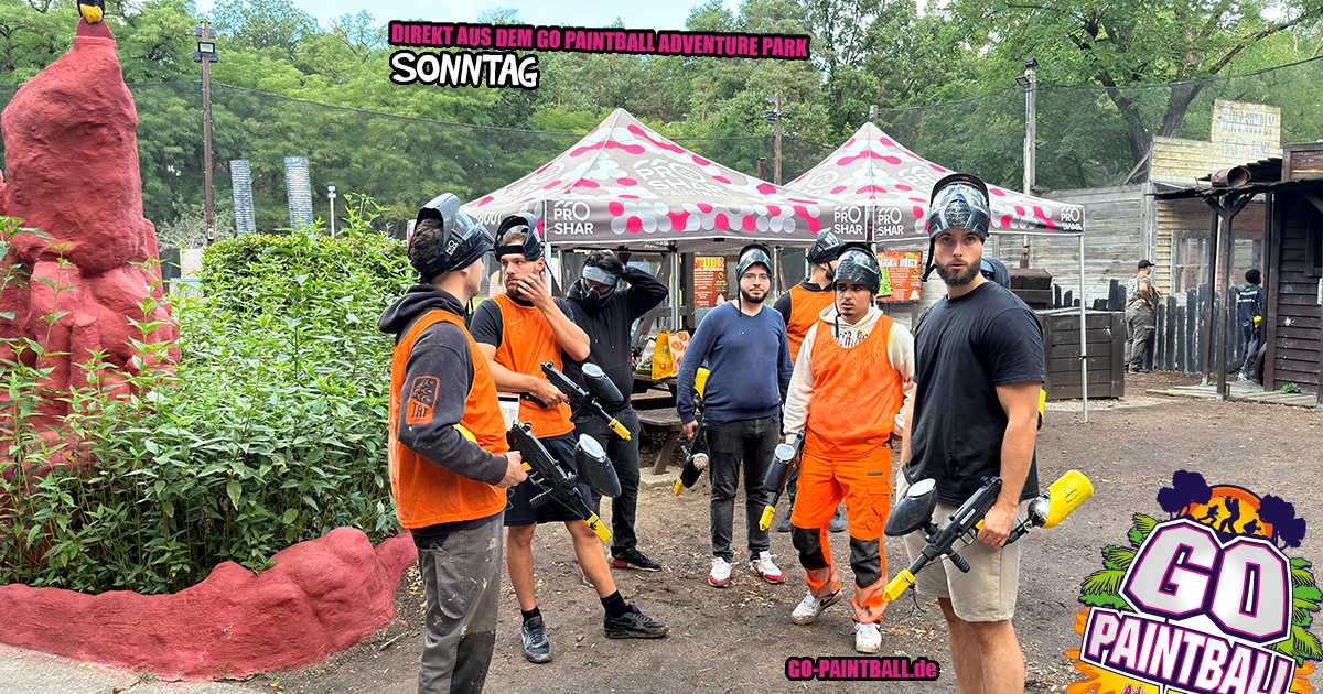 Paintball für Anfänger in Brandenburg – Spieler auf dem Feld im GO Adventure Park