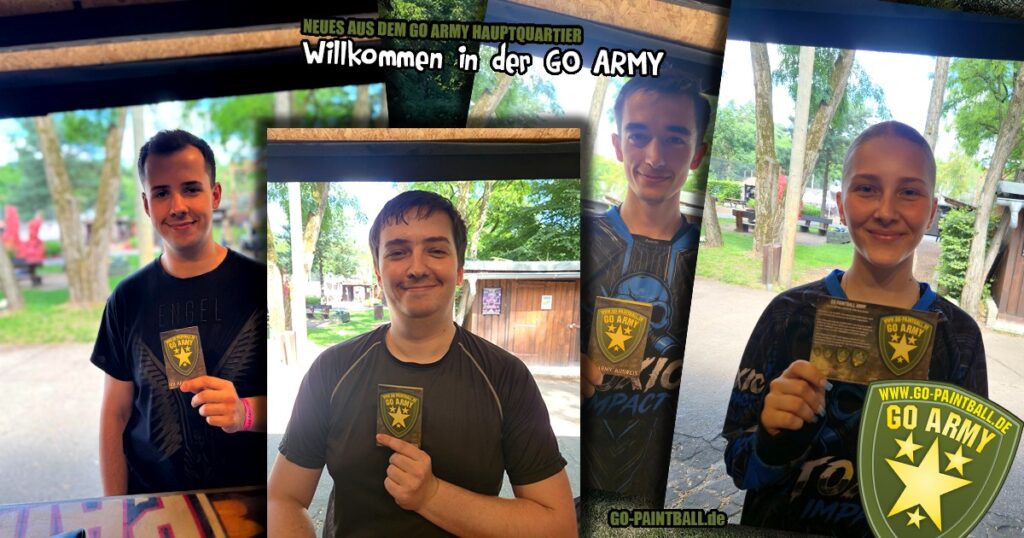 Neue Mitglieder der GO ARMY beim Paintball im GO Paintball Adventure Park