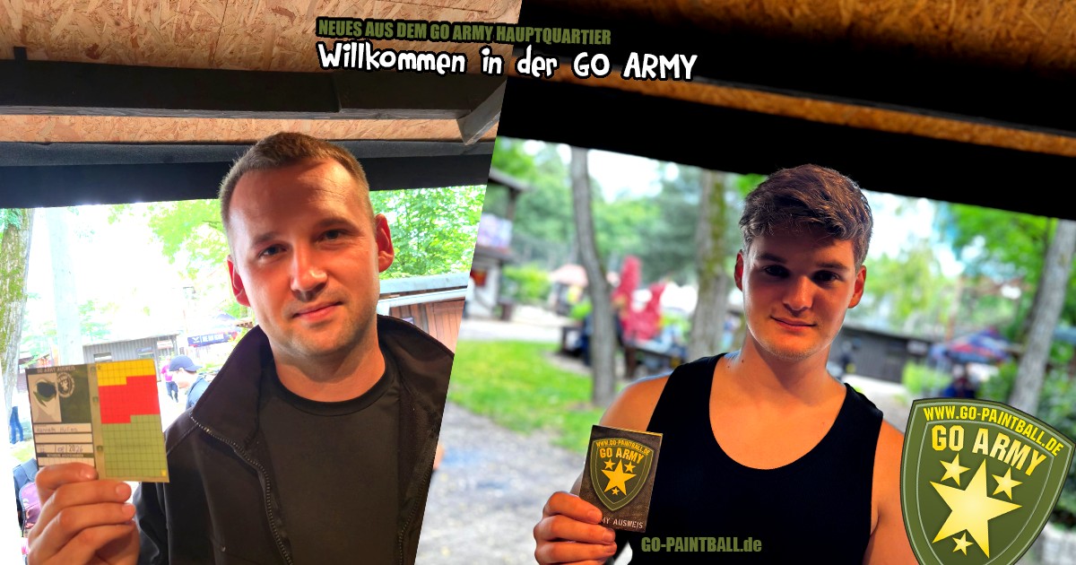 GO ARMY Mitglieder auf dem Spielfeld im GO Paintball Adventure Park
