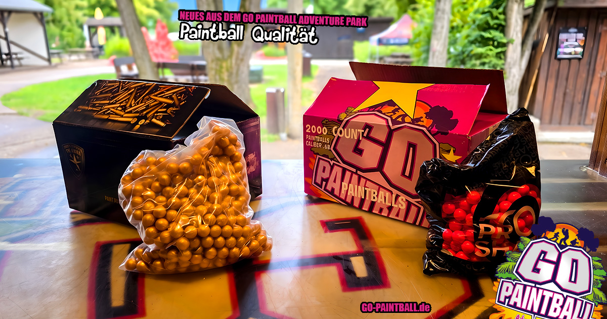 Paintball Qualität – Paletten mit frischen Paintballs im temperierten Lager des GO Adventure Park