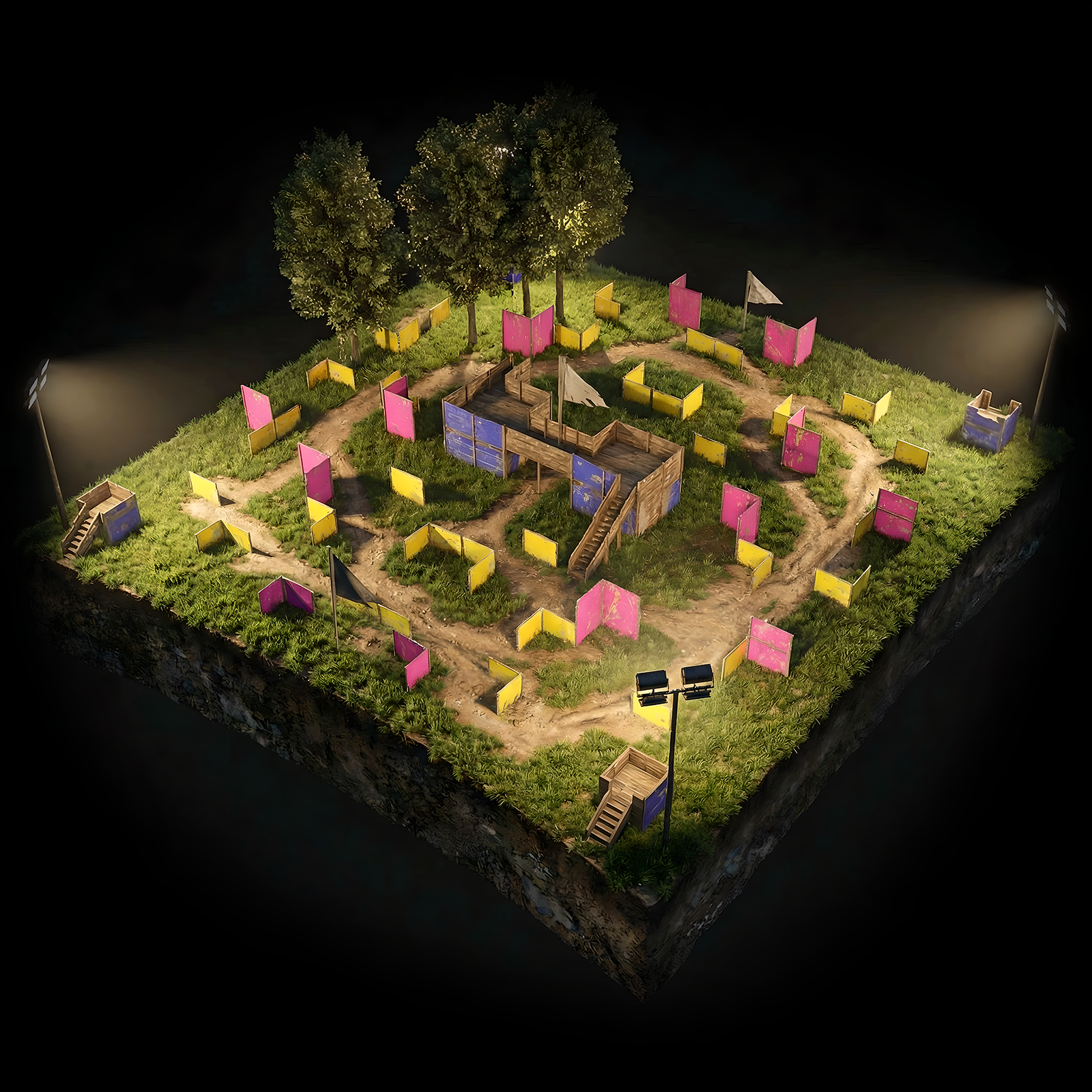 Spielfeld Speedball Nacht small