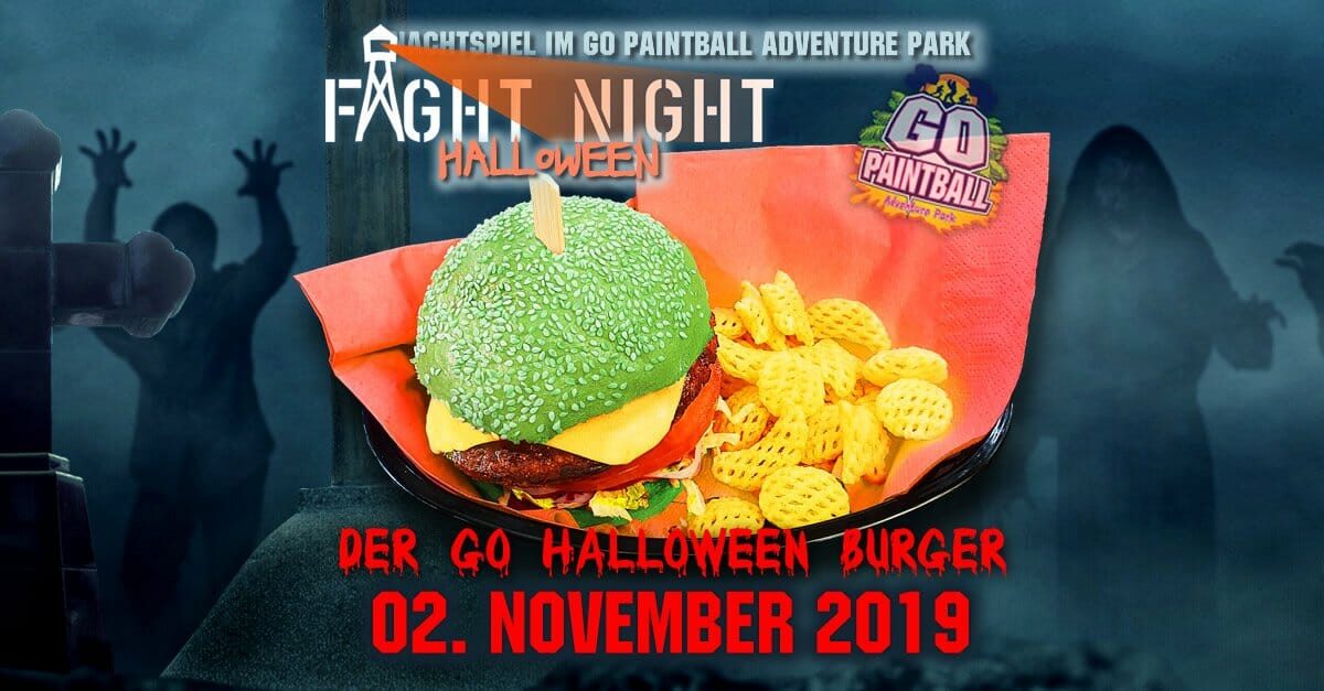 Halloween Burger im Go Paintball Adventure Park