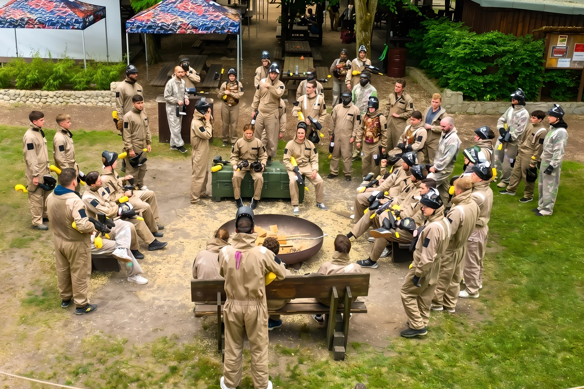 Go Paintball Adventure Park - Firmenveranstaltung - Briefing vor dem Paintballspiel